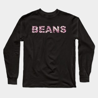 Shiny white and purple cool beans typography Long Sleeve T-Shirt